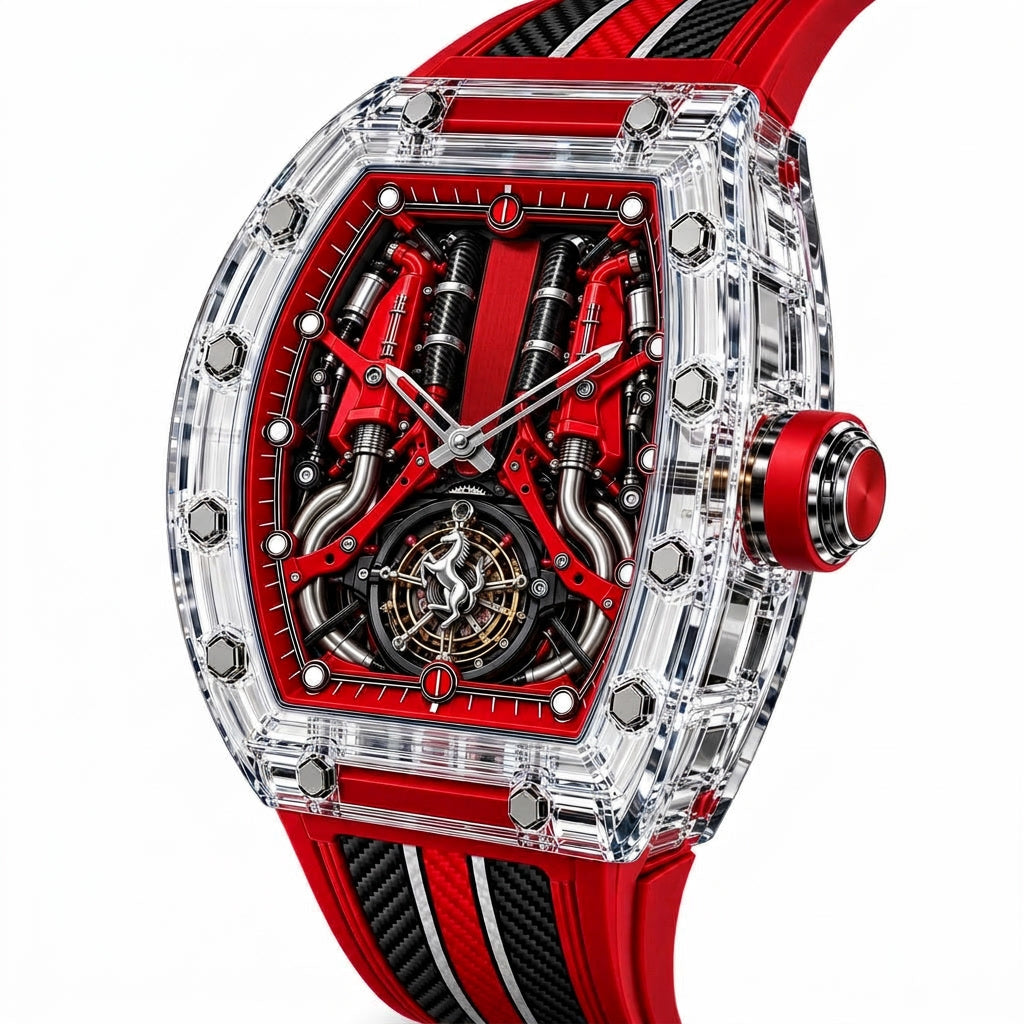 TWELVE K-04 sapphire crystal watch with engine-inspired dial – image 2