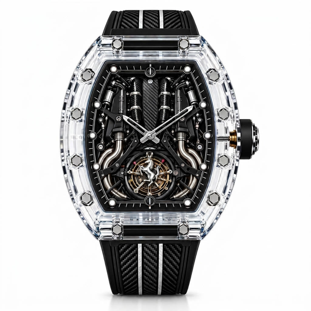 TWELVE K-04 sapphire crystal watch with engine-inspired dial – image 4
