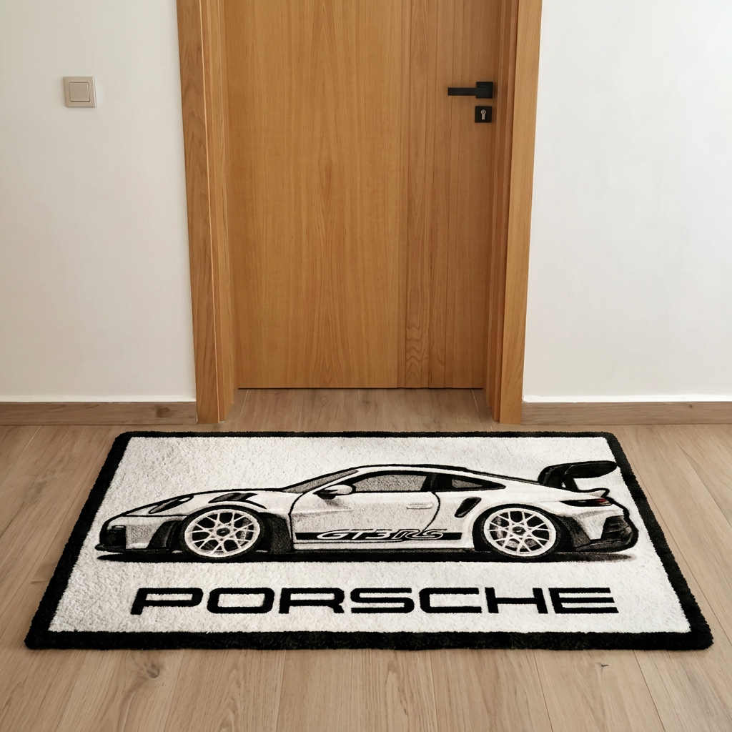 THRESHOLD 04 SIDE PROFILE car entry mat with a track car side view – image 2