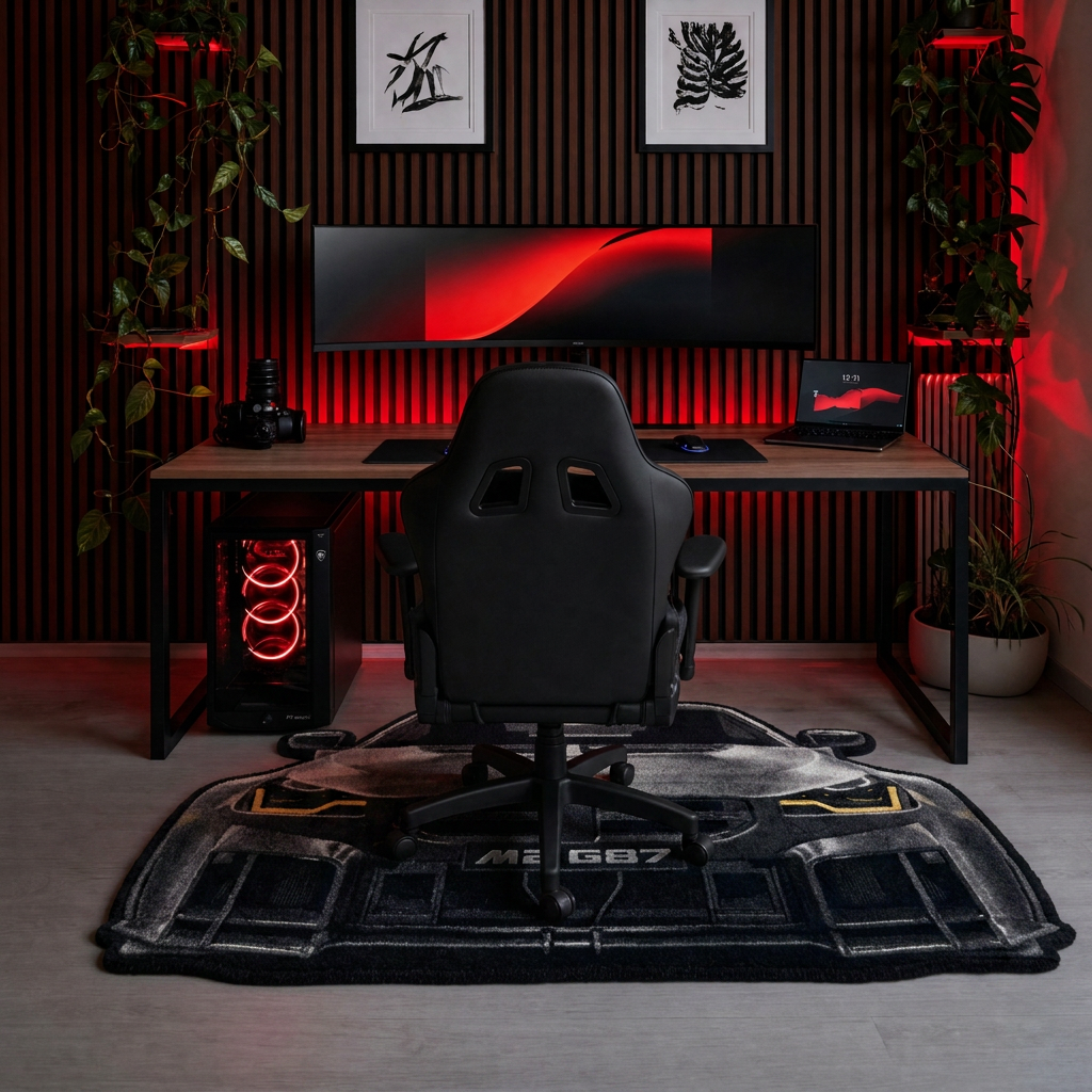 APEX HUNTER hand-tufted car rug, front view of a compact performance coupe – image 3