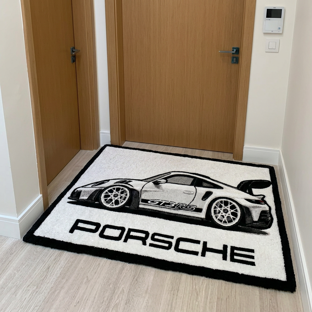 THRESHOLD 04 SIDE PROFILE car entry mat with a track car side view – image 4