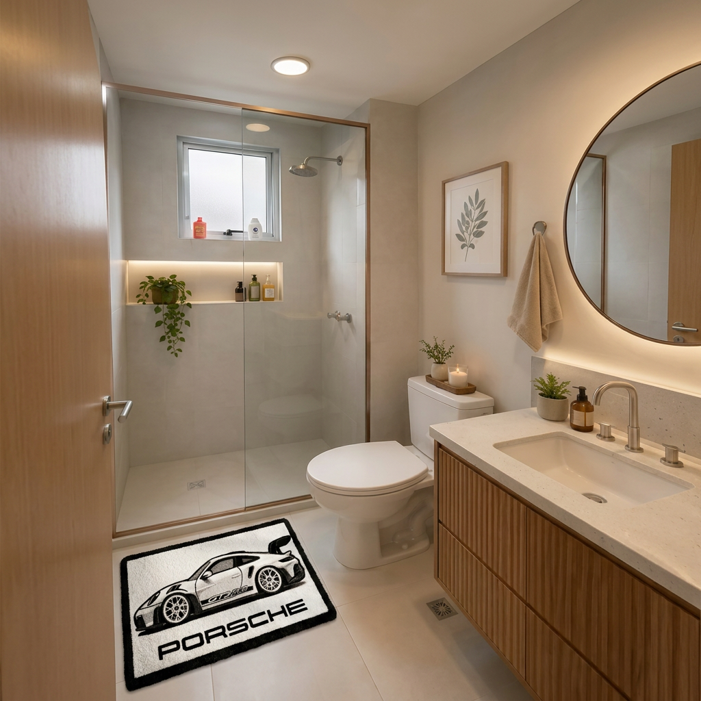 THRESHOLD 04 SIDE PROFILE car entry mat with a track car side view – image 3